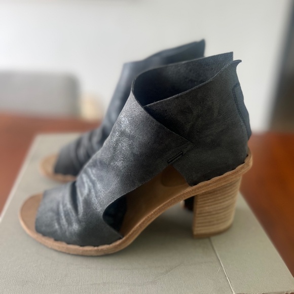 OFFICINE CREATIVE - SIDOINE/006 MAX NERO - PEEP TOE DARK GREY - SIZE 36 - Picture 3 of 9